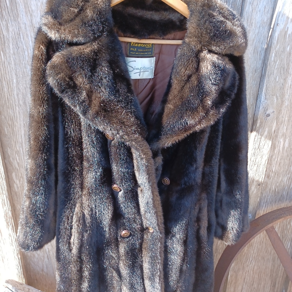 Vintage Simpsons Faux Fur Coat